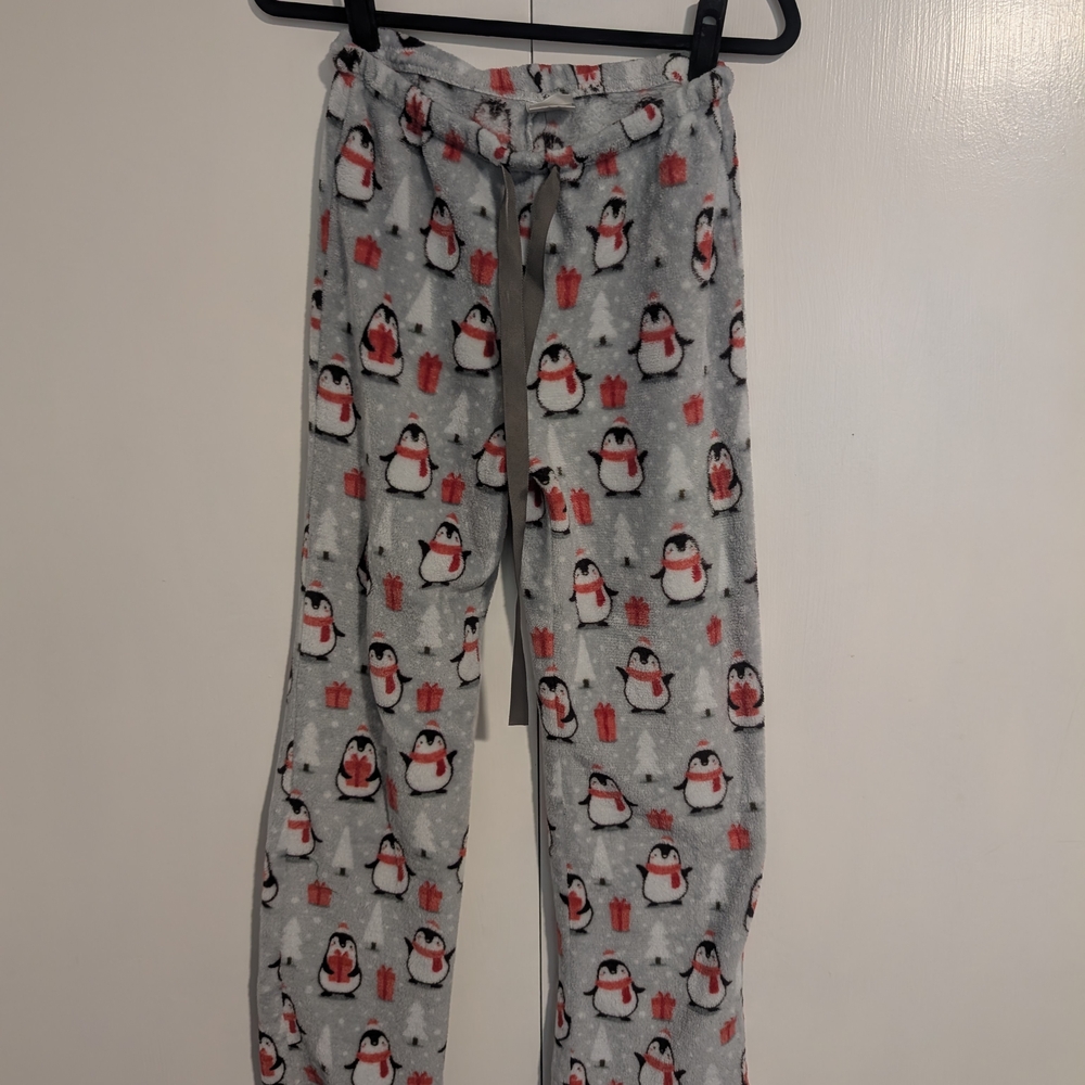 Women's Gray Penguin Print Pajama Pants